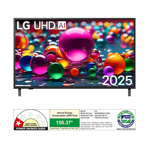 Buy LG 108cm 43 inch 43UA83006LA 4K UHD AI TV - Vasanth and Co