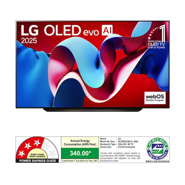 Buy LG 210cm 83 inch OLED83C46LA 4K OLED TV - Vasanth and Co