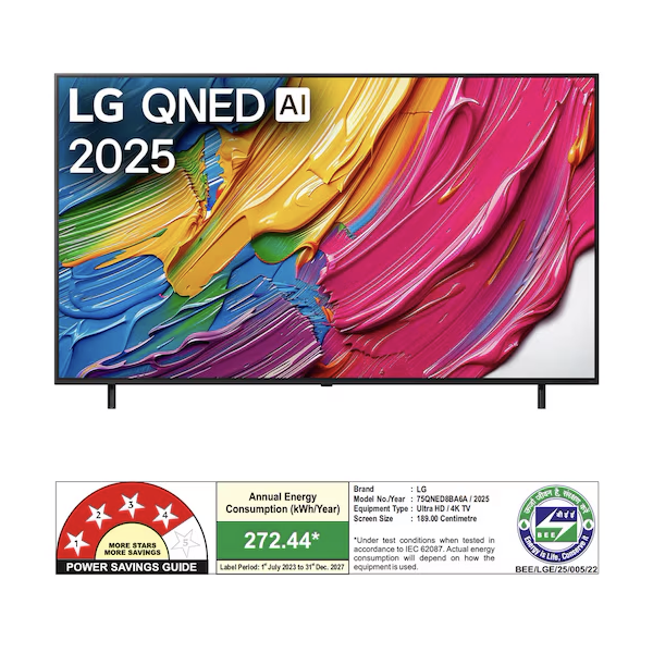 Buy LG 189cm 75 inch 75QNED8BA6A QNED 8BA Smart TV - Vasanth and Co