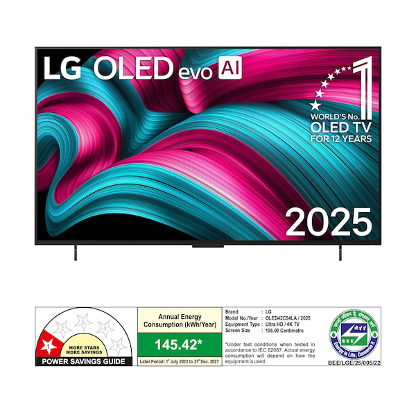 Buy LG 106cm 42 inch OLED42C54LA 4K OLED evo AI TV - Vasanth and Co