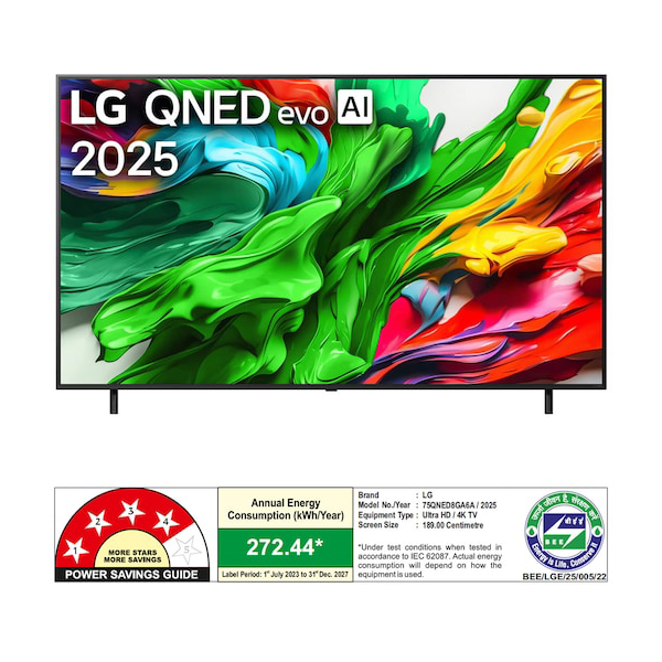 Buy LG 189cm 75 inch 75QNED8GA6A 4K MiniLED Smart TV - Vasanth and Co
