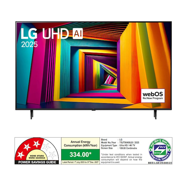 Buy LG 189cm 75 inch 75UT90406LB 4K UHD AI TV - Vasanth and Co