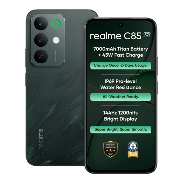 Buy Realme C85 5G 4GB 128GB Peacock Green Mobile Phone – Vasanth and Co