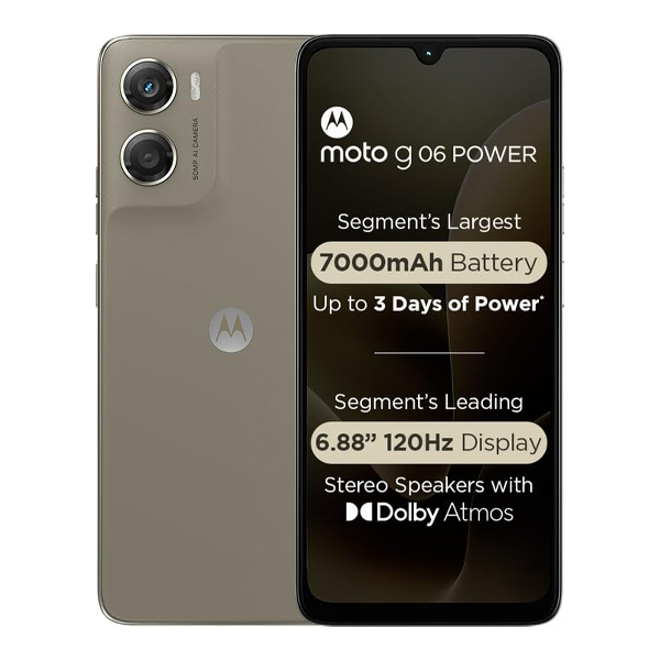 Buy Motorola G06 Power 4GB 64GB Laurel Oak Mobile Phone – Vasanth and Co