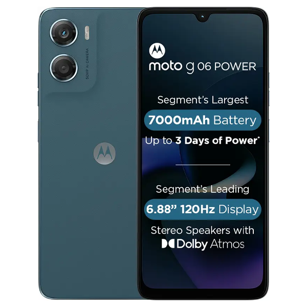 Buy Motorola G06 Power 4GB 64GB Tapestry Mobile Phone – Vasanth and Co