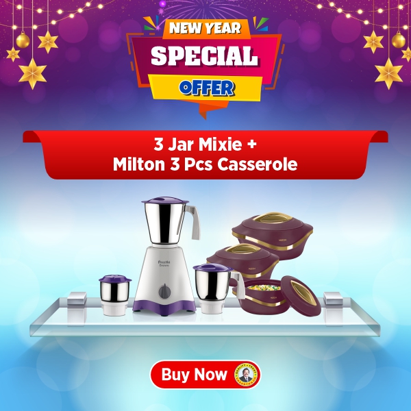 Buy Preethi Crown MG-205 500-Watt (White/Purple) Mixer Grinder – Vasanth and Co