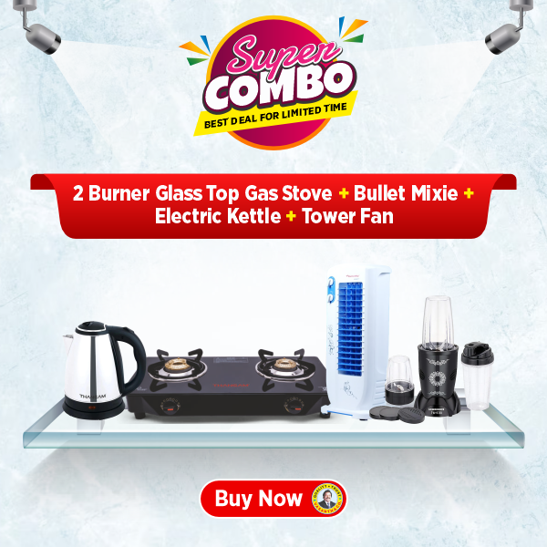 Buy Sowbaghya Compact 2 Burner Glass Top Gas Stove – Vasanth and Co