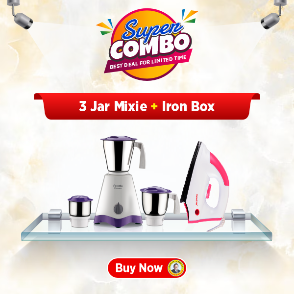 Buy Preethi Crown MG-205 500-Watt Mixer Grinder – Vasanth and Co