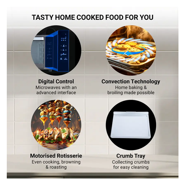 Buy Haier 35L HILOTG3501GR Oven Toaster Grill with Digital Control – Vasanth and Co