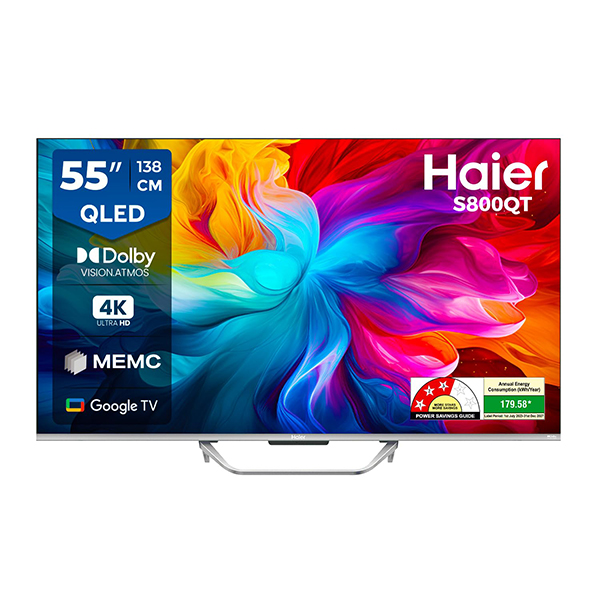 Buy Haier 55 Inch 139 cm 55S800QT-P Series 4K QLED Smart Google TV – Vasanth and Co