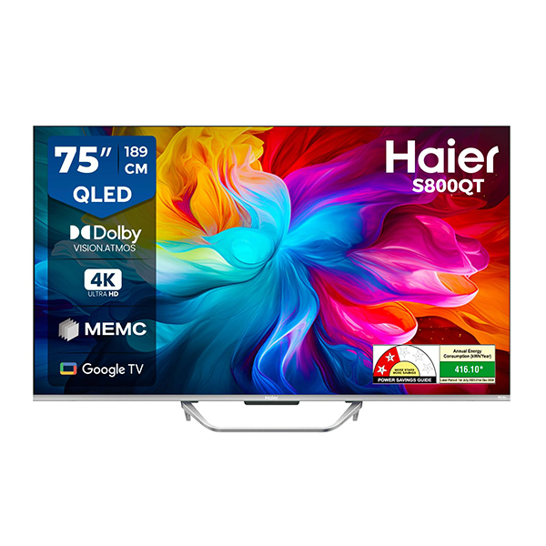 Buy Haier 75 inch 189 cm 75S800QT-P 4K Smart Google QLED TV – Vasanth and Co