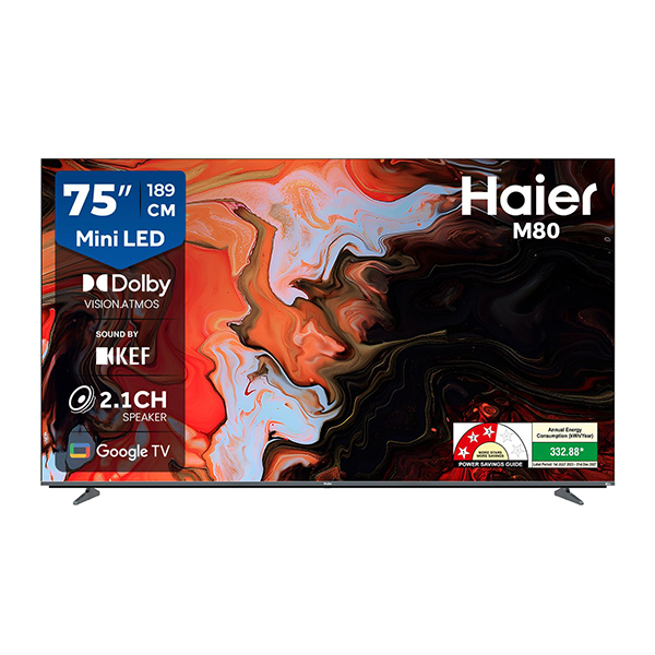 Buy Haier 75 inch 189 cm H75M80FUX 4K Ultra HD Smart Google TV   – Vasanth and Co