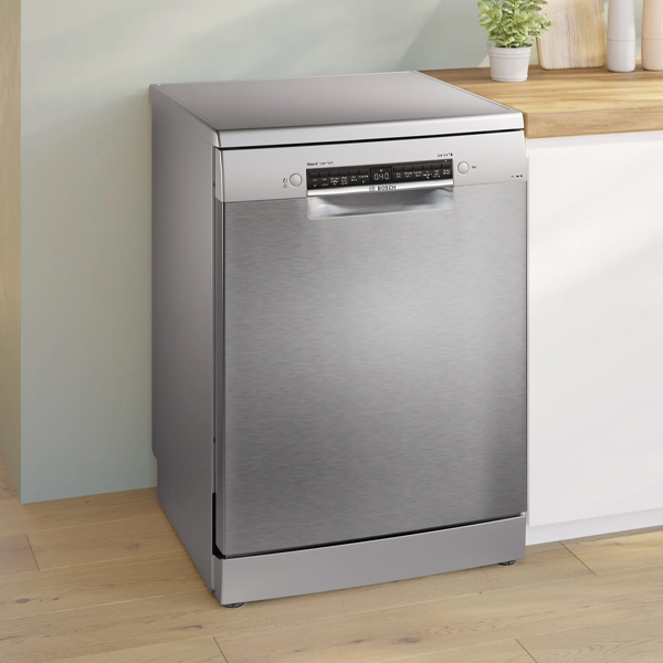 Buy Bosch 60 cm SMS6HMI01I Brushed Steel Anti-Fingerprint Free-standing Dishwasher – Vasanth and Co
