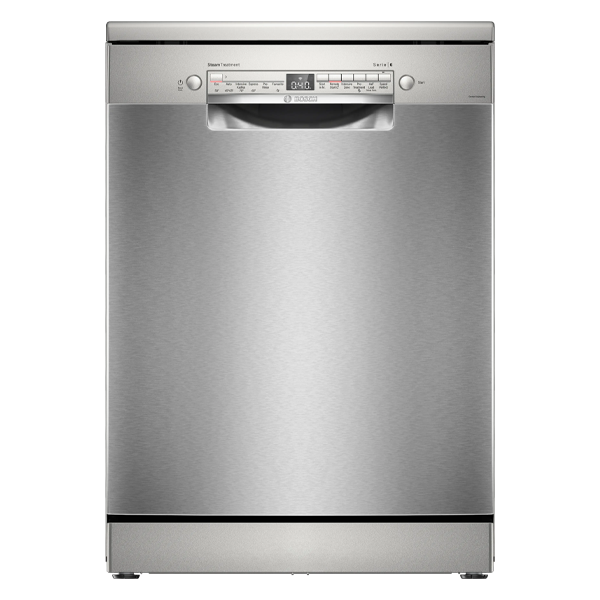 Buy Bosch 60 cm SMS6IKI01I Brushed Steel Anti-Fingerprint Free Standing Dishwasher – Vasanth and Co