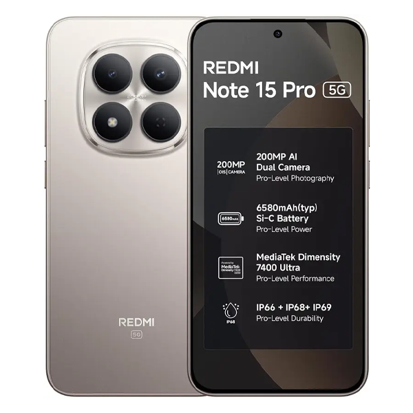 Buy Redmi Note 15 Pro 5G 8 GB + 128 GB Silver Ash Mobile – Vasanth and Co