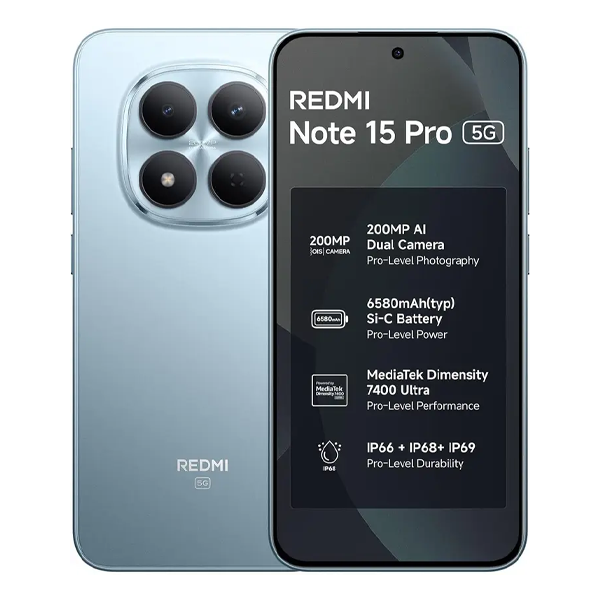 Buy Redmi 15 Note Pro 5G 8 GB + 256 GB Mirage Blue Mobile – Vasanth and Co