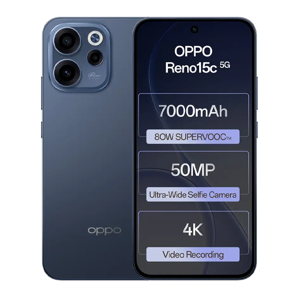 Buy Oppo Reno 15C 5G 12GB RAM 256GB Twilight Blue Mobile – Vasanth and Co