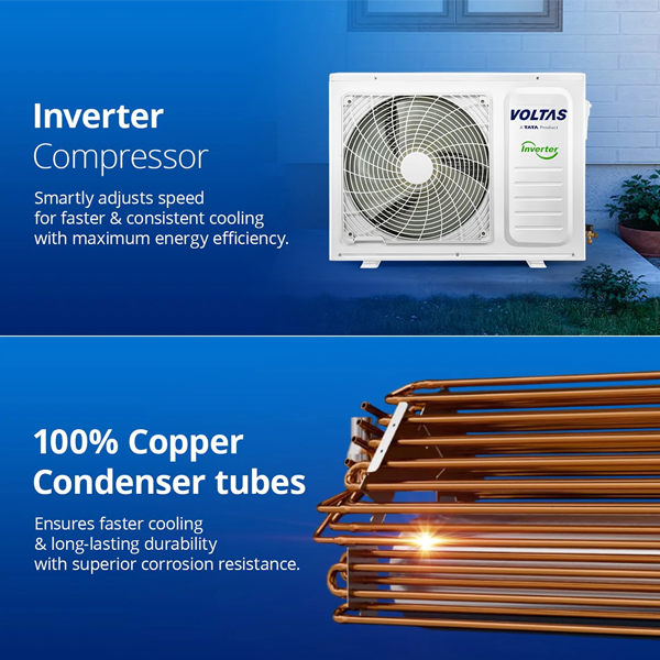 Buy Voltas 1 Ton 3 star SAC 123V Vectra Elite Inverter AC – Vasanth and Co