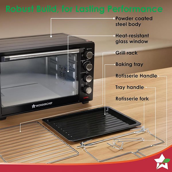 Buy Wonderchef 60L 6-Stage Grill Roast (OTG) Oven Toaster Griller – Vasanth and Co
