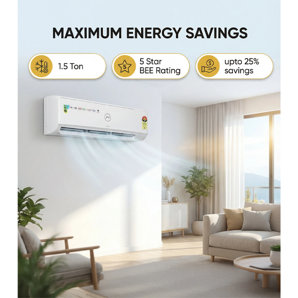 Buy Godrej 1.5 Ton 5 Star SIC 18ITC5 WYD White Split Inverter Air Conditioner – Vasanth and Co