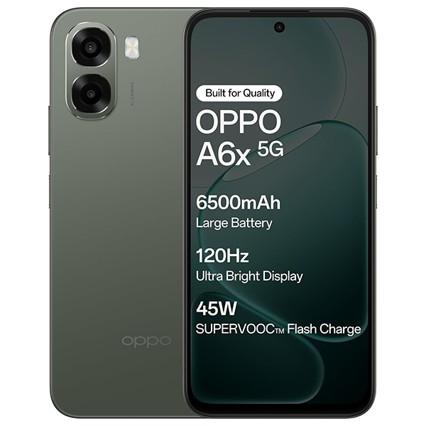 Buy Oppo A6X 5G 6GB RAM 128GB Olive Green Mobile Phone – Vasanth and Co