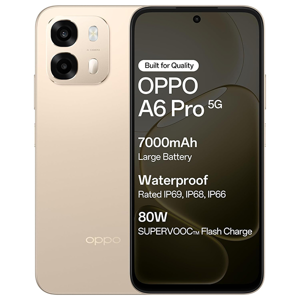 Buy Oppo A6 Pro 5G 8 GB RAM 128 GB Aurora Gold Mobile Phone – Vasanth and Co