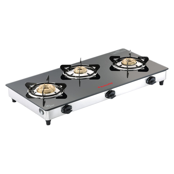 Buy Butterfly Radiant 3 B Jumbo  Glass Top Gas Stove - Vasanth & Co 
