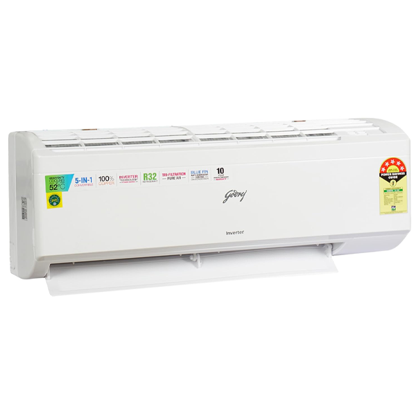 Buy Godrej 1 Ton 5 Star SIC 12ITC5-WWR 5 in 1 Convertible Inverter Split AC – Vasanth and Co