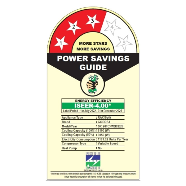 Buy Godrej 2 Ton 3 Star SIC 24ITC3 WZR 5-In-1 Convertible Cooling Inverter Split AC – Vasanth and Co