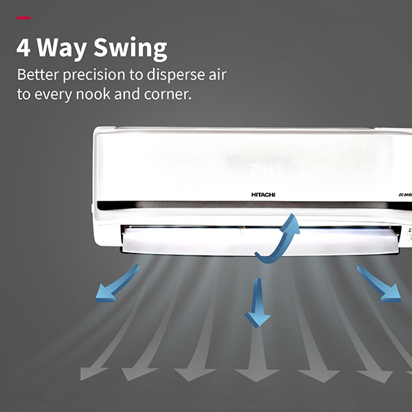 Buy Hitachi 1 Ton 5 Star YOSH RAS.V512PCBISH1 White Xpandable+ Inverter Split AC – Vasanth and Co