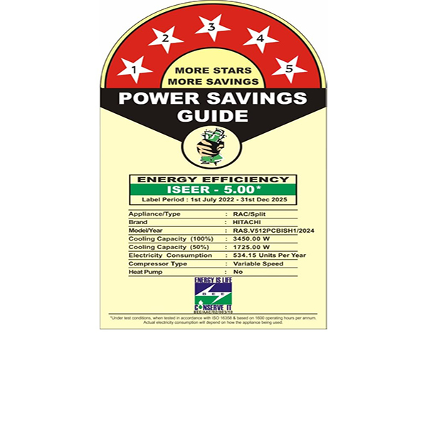 Buy Hitachi 1 Ton 5 Star YOSH RAS.V512PCBISH1 White Xpandable+ Inverter Split AC – Vasanth and Co