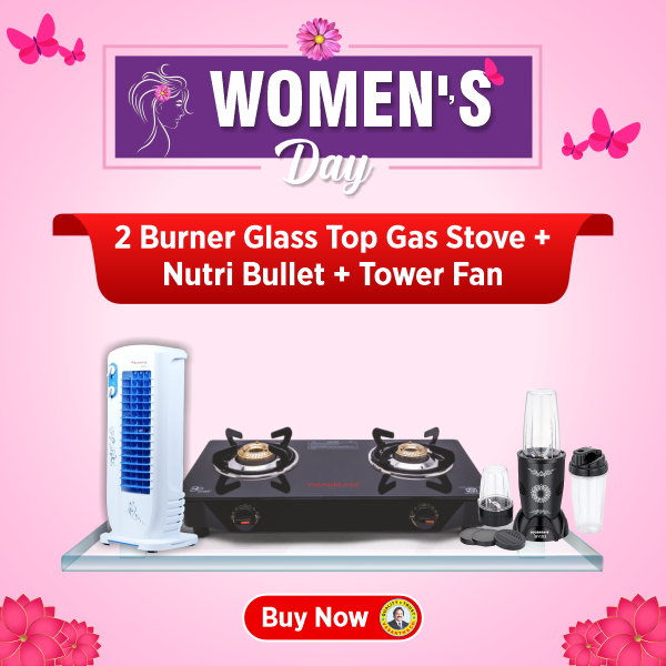 Buy Sowbaghya Compact 2 Burner Glass Top Gas Stove– Vasanth and Co