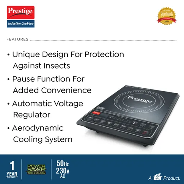 Prestige PIC 16.0 Plus 2000W Induction Cooktop with 8 Preset Menus – Vasanth & Co