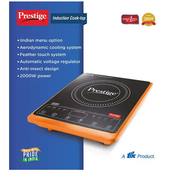 Prestige PIC 29.0 2000W Induction Cooktop Orange – Available at Vasanth & Co