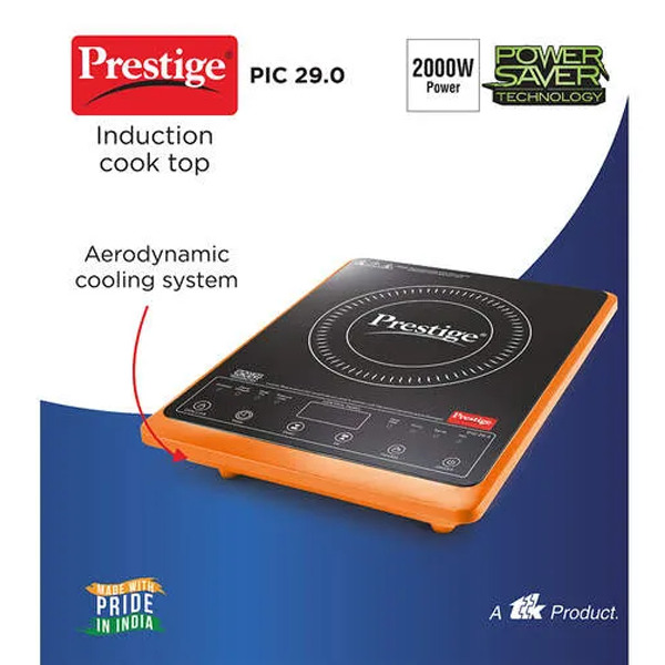 Prestige PIC 29.0 2000W Induction Cooktop Orange – Available at Vasanth & Co