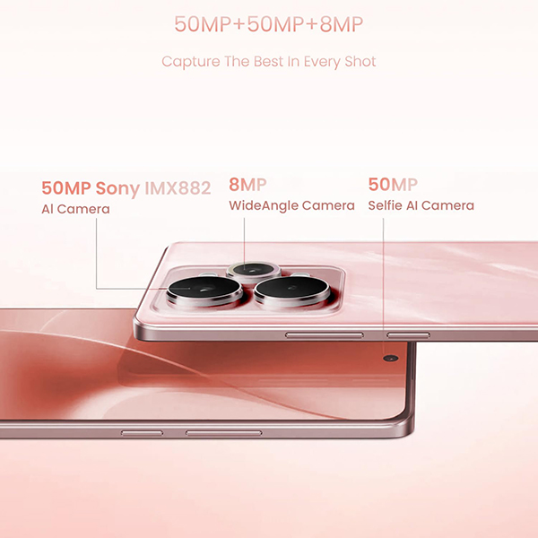 Buy Realme 15 5G 8GB + 128GB Silk Pink Mobile Phone – Vasanth and Co