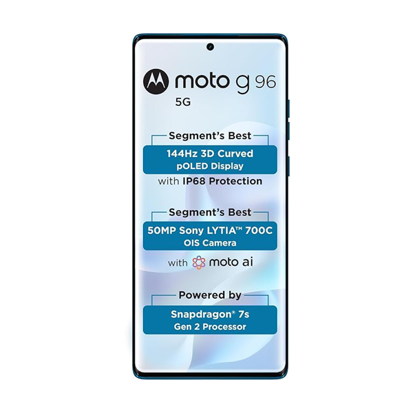 Buy Motorola G96 5G 8GB RAM 128GB Dresden Blue Mobile Phone – Vasanth and Co