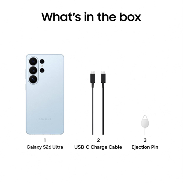 Buy Samsung Galaxy S26 Ultra 12 GB 256 GB S948BLBB Blue Mobile Phone - Vasanth & Co