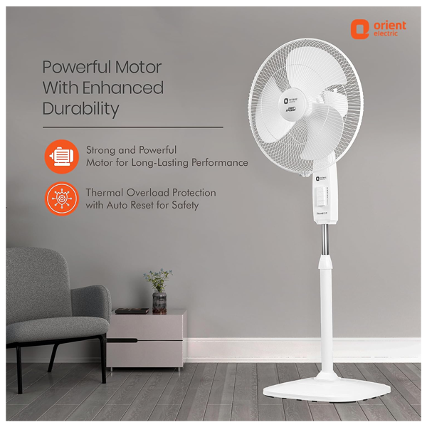 Buy Orient 16 Inch 400 mm Electric Signal White Pedestal Fan – Vasanth and Co