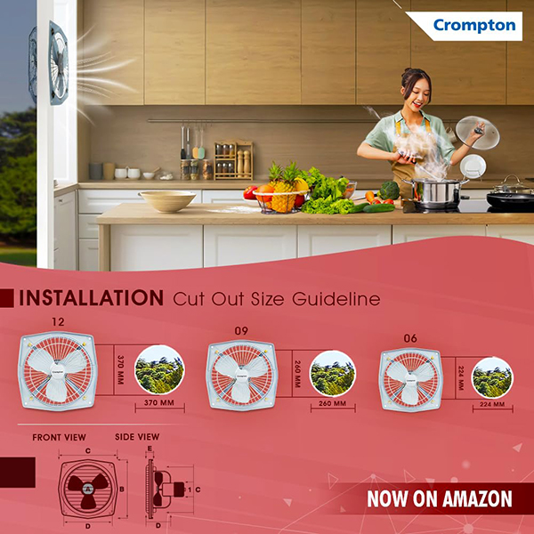 Buy Crompton 6 Inch Drift Air Plus Grey Exhaust Fan – Vasanth and Co