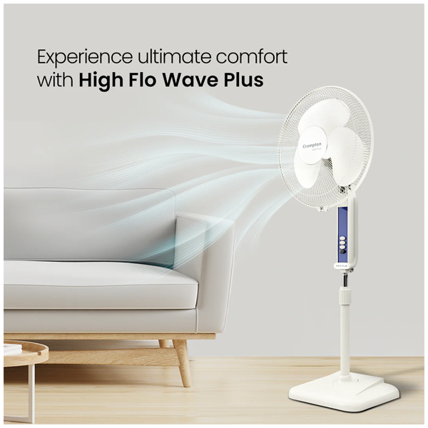 Buy Crompton HiFlo Wave Plus Pedestal Fan – Vasanth and Co