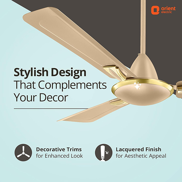 Buy Orient 1200 MM Electric Gratia Antidust High-Speed Topaz Gold Ceiling Fan – Vasanth and Co