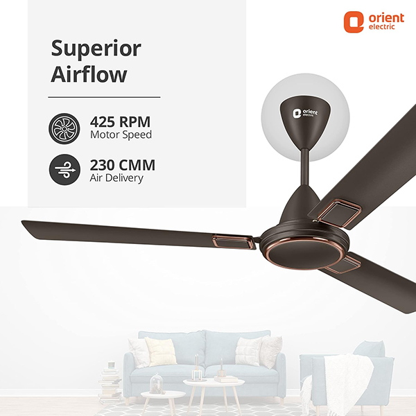 Buy Orient 1200 MM Electric Falcon 425 Deco Metallic Bronze/Copper Ceiling Fan – Vasanth and Co
