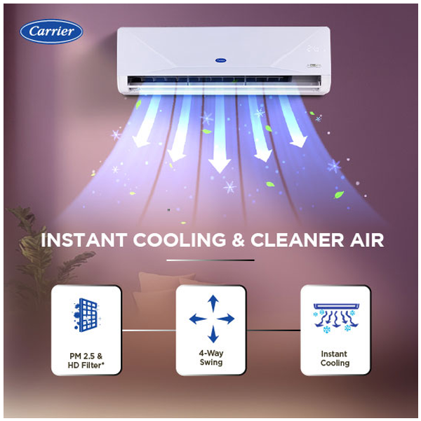 Buy Carrier 2 Ton 3 Star 24K XCEED EDGE GXI Wi-Fi Split Inverter AC - Vasanth & Co