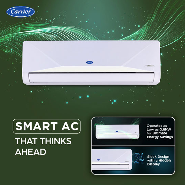Buy Carrier 1.5 Ton 5 Star 19K XCEED LUMO Gxi Wi-Fi White Split Inverter AC - Vasanth & Co