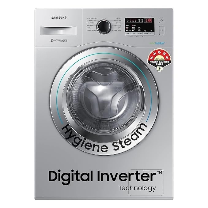 Samsung 6.5 kg 5 star Front Load Washing Machine (WW66R22EK0S/TL, Silver) | Vasanth &amp; Co