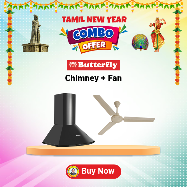 Buy Butterfly Chimney CH 602 ARC 60cm Kitchen Chimney Online at Best Price  - Vasanth & Co 