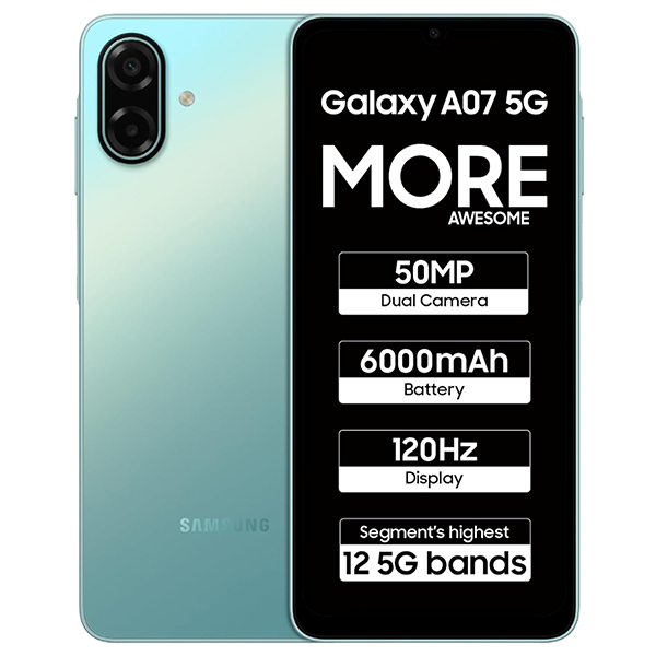 Buy Samsung Galaxy A07 5G (4GB Ram + 128GB) Light Green Mobile Phone - Vasanth and co