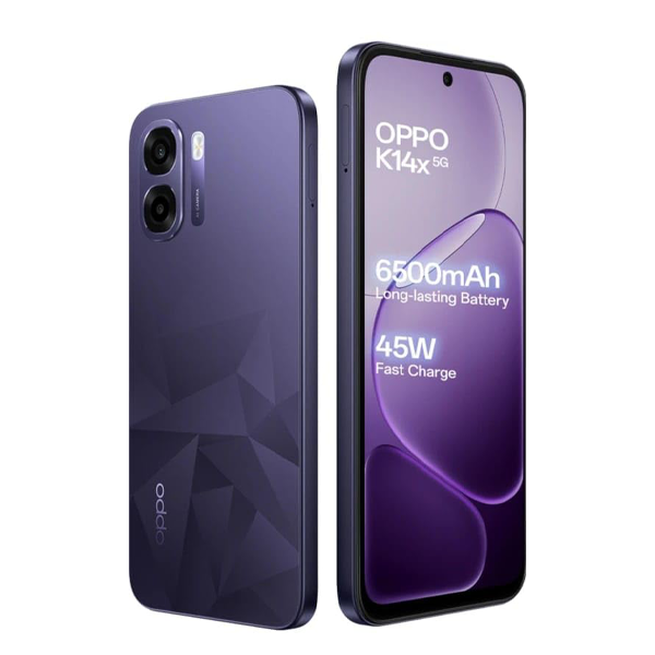 Buy Oppo K14X 5G (6GB Ram + 128GB) Prism Violet Mobile Phone - Vasanth and co