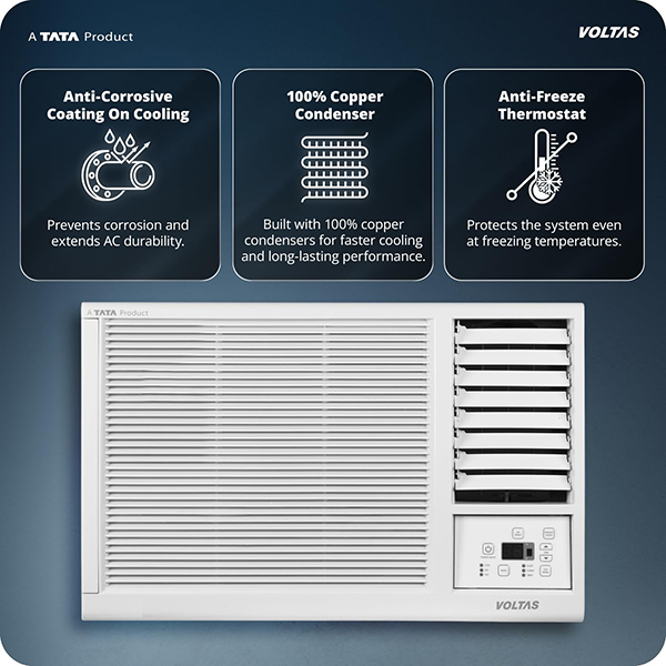Buy Voltas 1 Ton 2 Star 122FS Platina Window Air Conditioner - Vasanth & Co